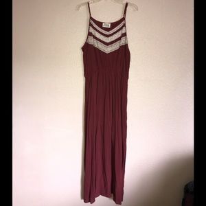 Long 2x Burgundy Dress